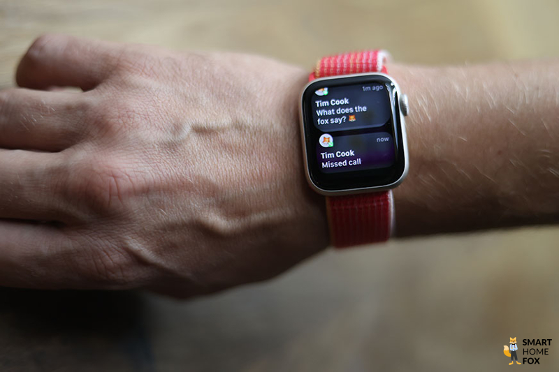 Вы можете видеть входящие сообщения на Apple Watch SE.